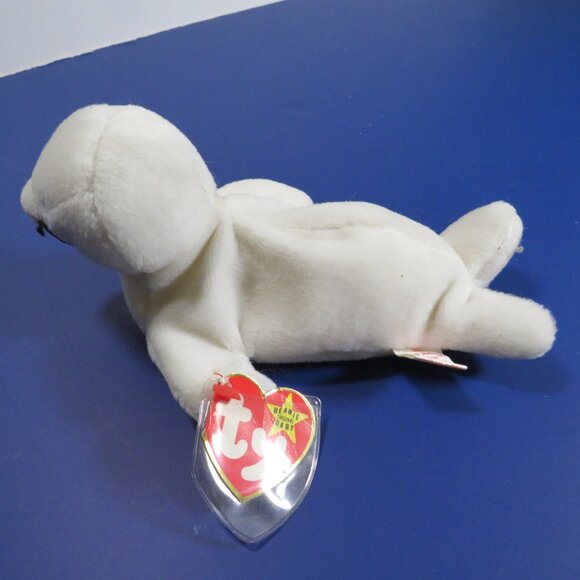 Seymour white seals ty beanie babies (1) large (2) small stuffed Animal plush - Picture 9 of 15